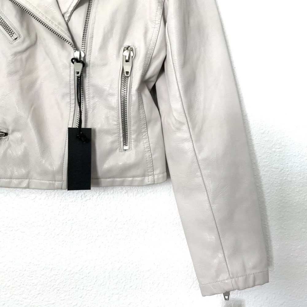 BLANKNYC Gray Zip Faux Leather Moto Jacket - Picture 7 of 9